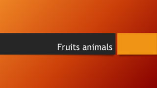 Fruits animals

 
