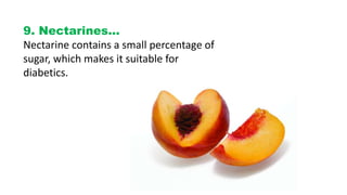 Fruits for diabetes control - health information | PPTX