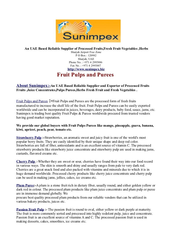Difference between puree and concentrate