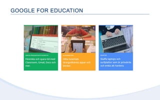 GOOGLE FOR EDUCATION
 