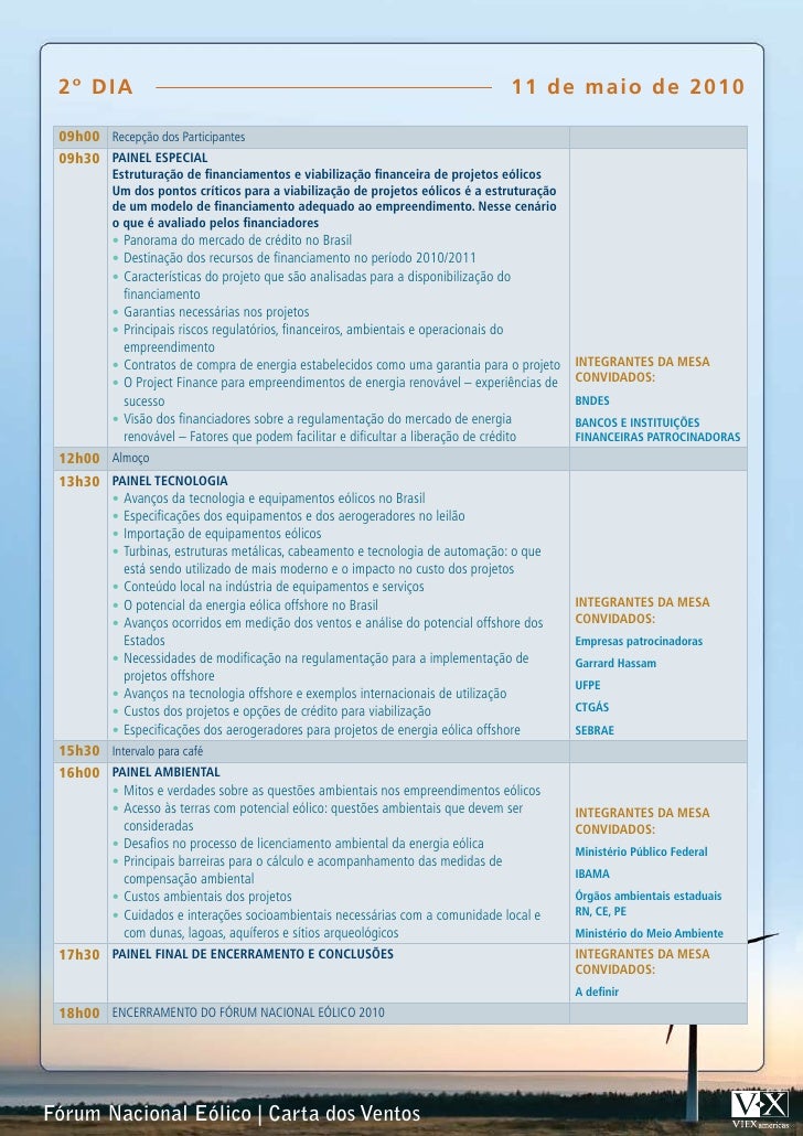 Fórum Nacional Eólico / Carta dos Ventos