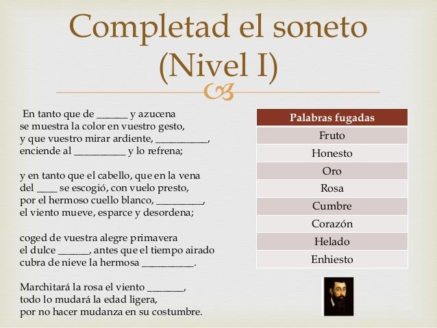 Un soneto me manda hacer mi profe