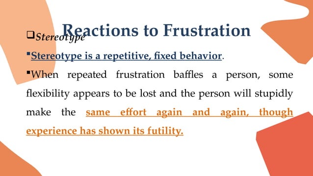 Frustration Psychology Pptx For Gnm Students Pptx