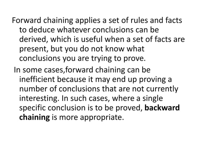 Forward Backward Chaining | PPTX