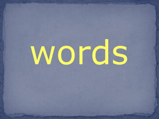 words 