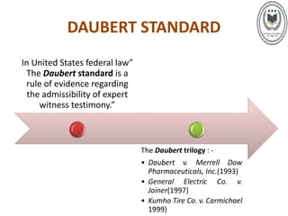Frye and Daubert standard | PPT
