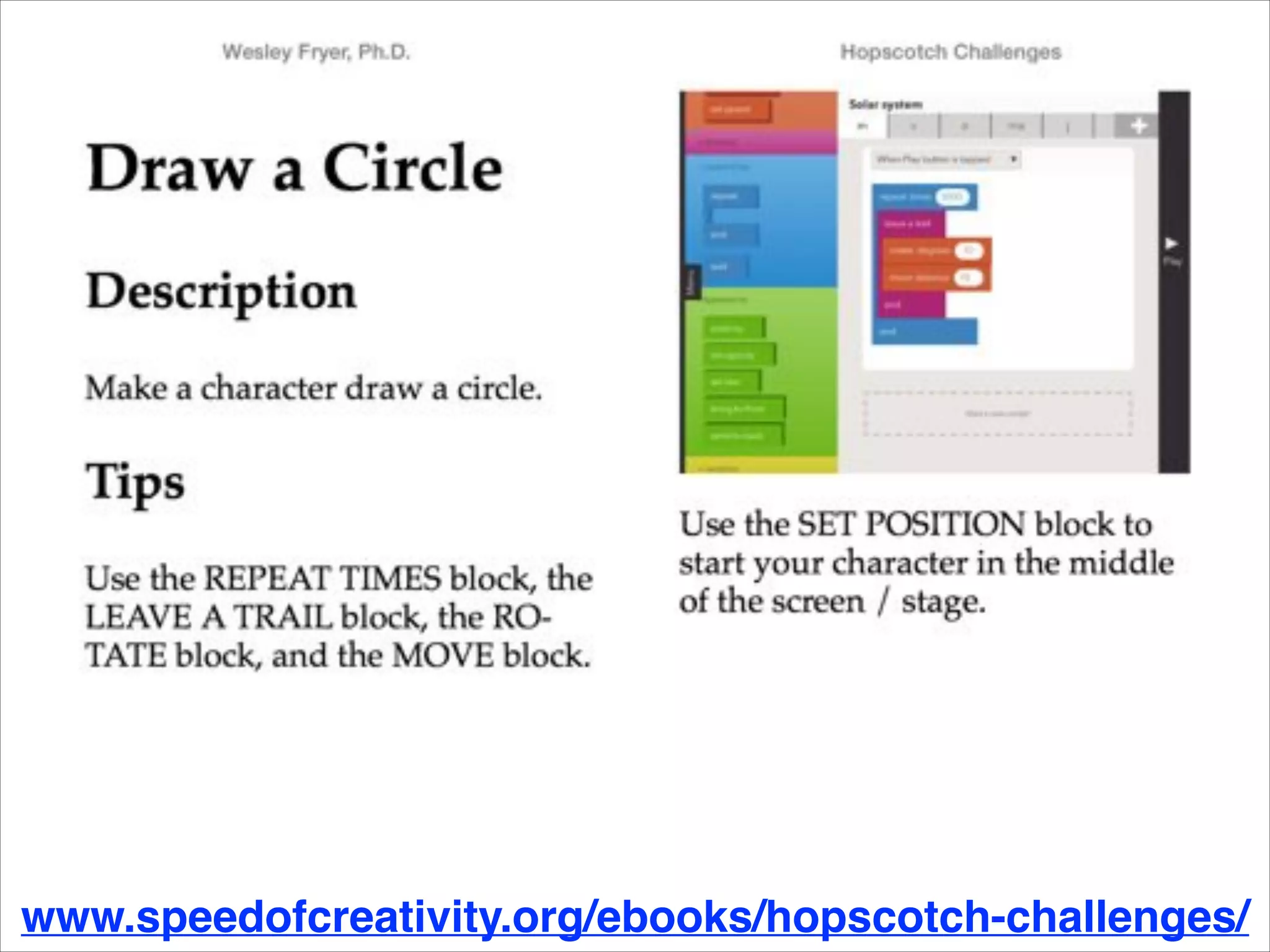 www.speedofcreativity.org/ebooks/hopscotch-challenges/

 