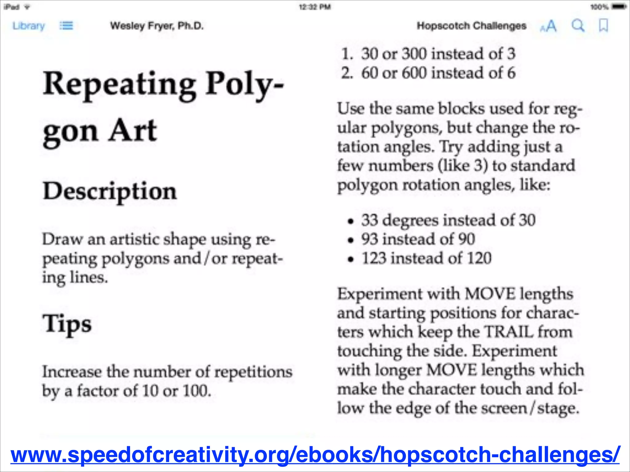 www.speedofcreativity.org/ebooks/hopscotch-challenges/

 