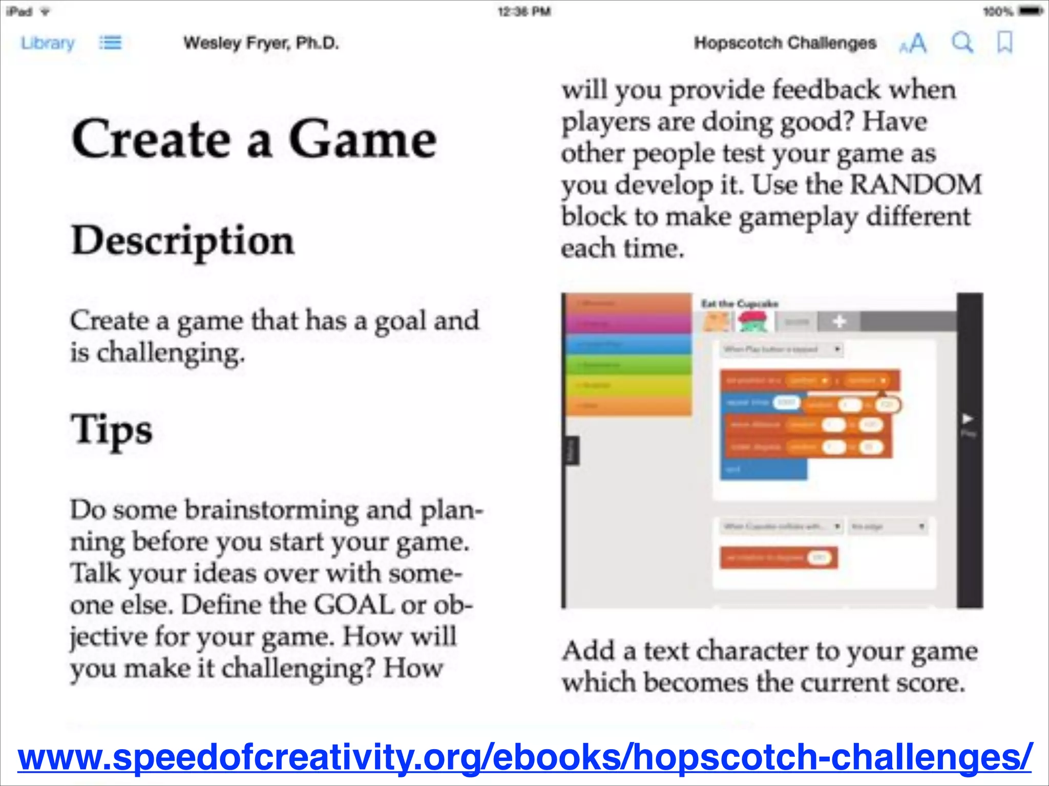 www.speedofcreativity.org/ebooks/hopscotch-challenges/

 
