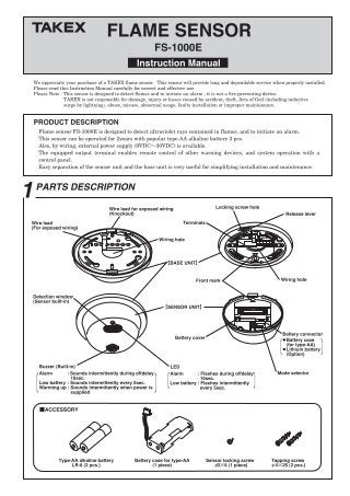 Takex FS-1000E Instruction Manual