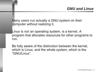 The Free Software Movement | PDF | Operating Systems | Computer ...