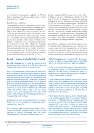 FRANCE STRATÉGIE
www.strategie.gouv.fr
4
Les économies ainsi mesurées et rapportées au PIB sont
égales à la composante rel...