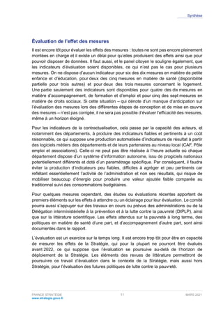 Comité d’évaluation de la Stratégie nationale
de prévention et de lutte contre la pauvreté
FRANCE STRATÉGIE 14 MARS 2021
w...