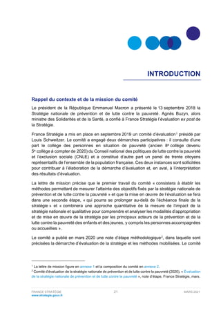 Introduction
FRANCE STRATÉGIE 25 MARS 2021
www.strategie.gouv.fr
Le plan « Logement d’abord » est fondé sur le principe d’...