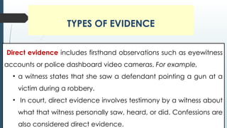 CSI and evidence collection, characterization and storage | PPTX
