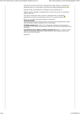 FãS Do Xp  Enfim Um O.S. à ..