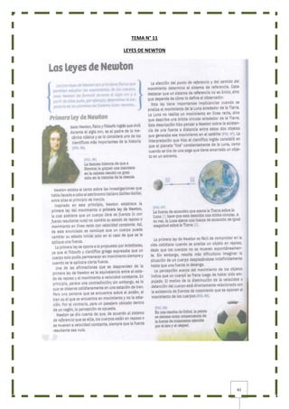 61
TEMA N° 11
LEYES DE NEWTON
 