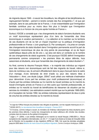 Chapitre 1
L’immigration en France : caractéristiques et spécificités
FRANCE STRATÉGIE 37 JUILLET 2019
www.strategie.gouv....