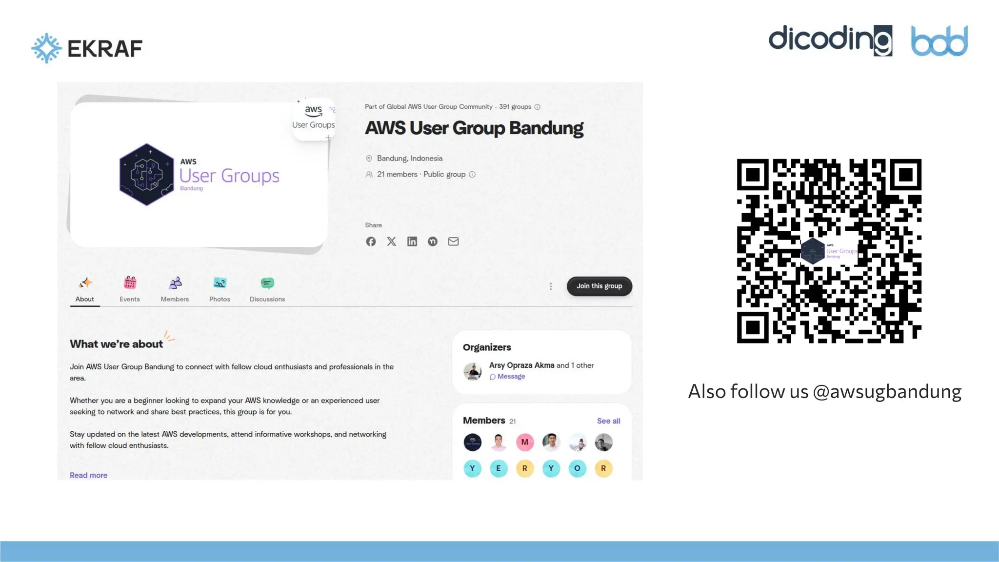 Also follow us @awsugbandung
 