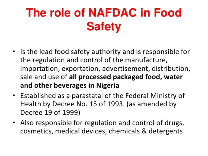 label decree Food Safety  Nigeria