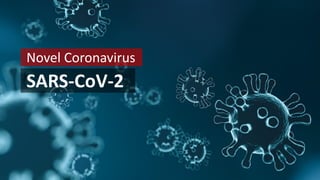 Novel Coronavirus
SARS-CoV-2
 