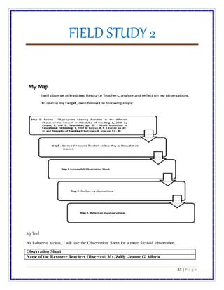Field Study Observation Key Fs 2 Experiencing Teaching Learning Process BY luisito | DOCX