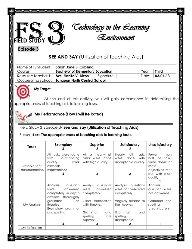field study episode 3 Field study 1 episode 3 (1) - download as word doc (doc / docx), pdf file (pdf), text file (txt) or read online a guide for an easy answer for your fs. field study episode 3 Field study 1 episode 3 (1) - download as word doc (doc / docx), pdf file (pdf), text file (txt) or read online a guide for an easy answer for your fs.