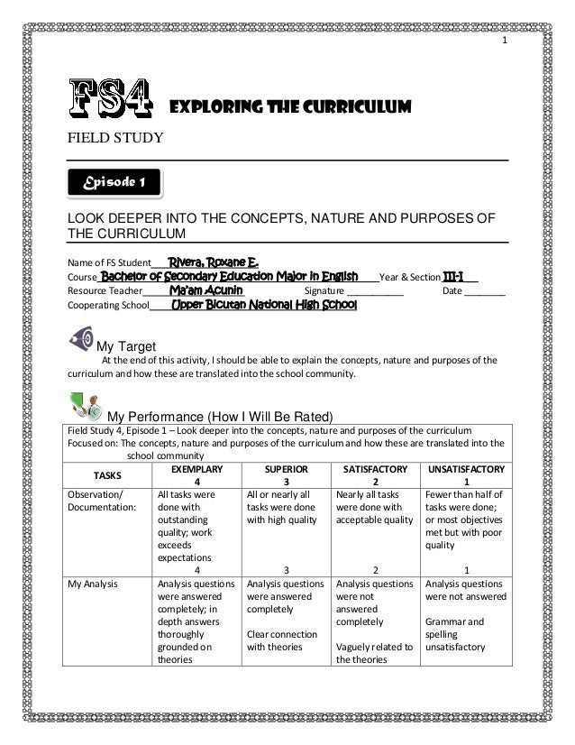 H Chart Of Traditional And Progressive Curriculum