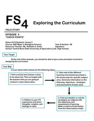 FS4 Exploring the curriculum | DOCX