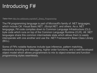 F# Sample and Resources | PPT