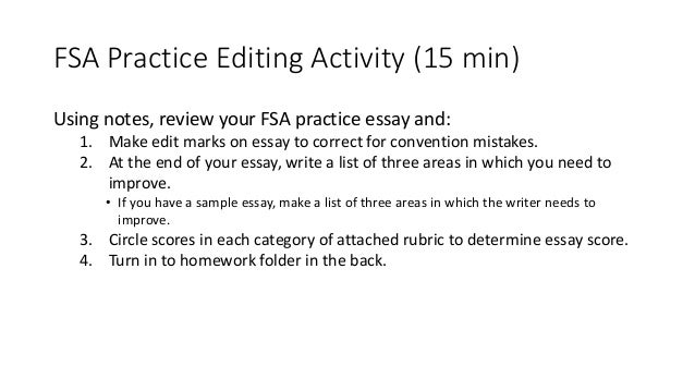  FSA Practice Notes
