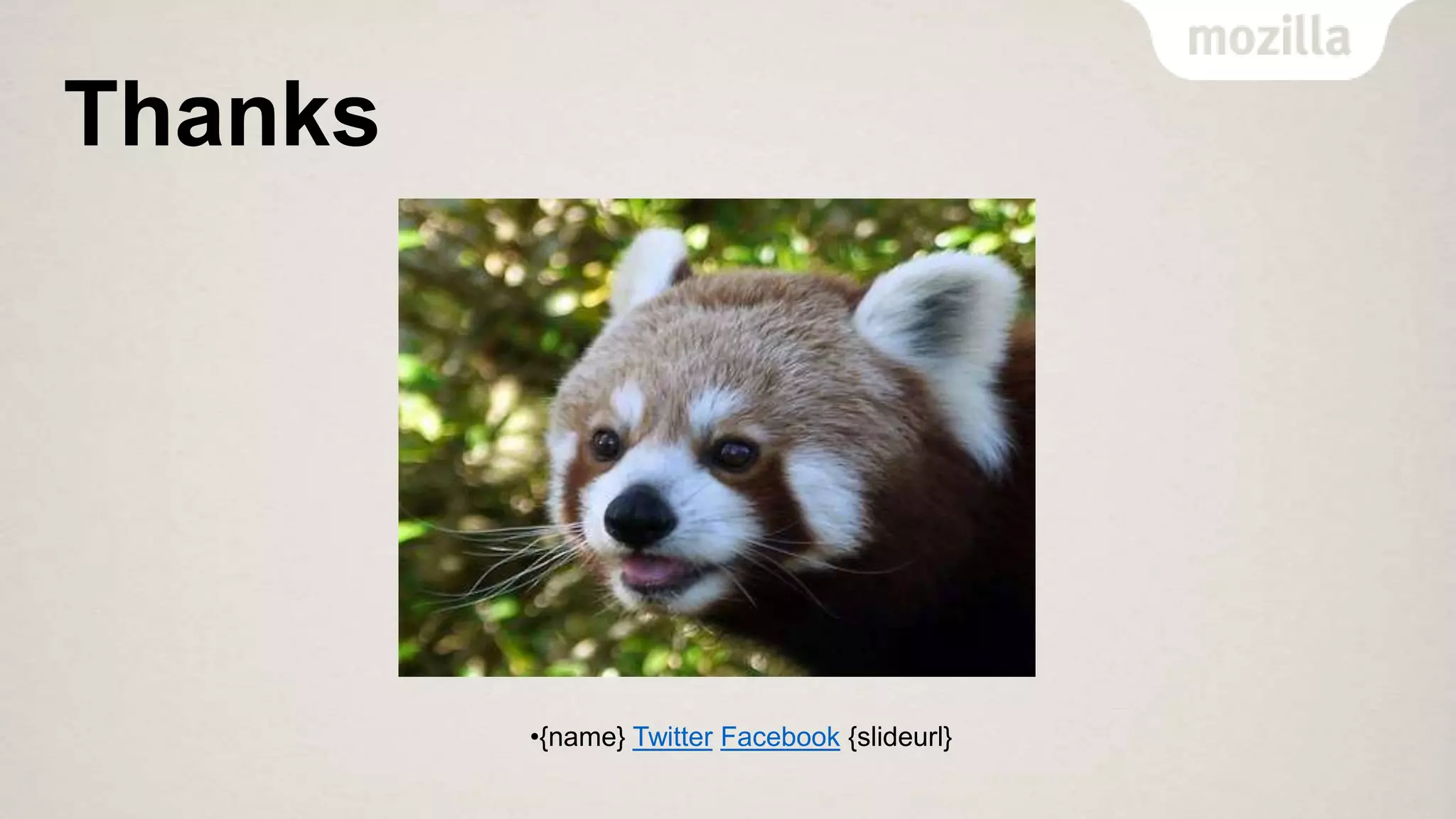 Thanks

•{name} Twitter Facebook {slideurl}

 