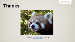Thanks

•{name} Twitter Facebook {slideurl}

 