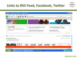 Links to RSS Feed, Facebook, Twitter 
