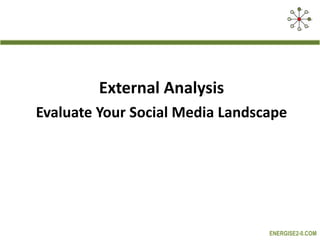 External Analysis Evaluate Your Social Media Landscape 