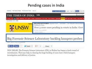 Pending cases in India
 
