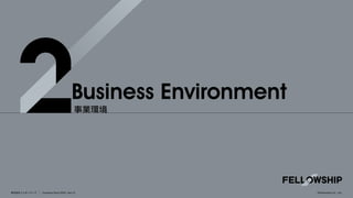 Business Environment
事業環境
株式会社フェローシップ Company Deck 2026 Ver1.0 ©Fellowship Co., Ltd.
 