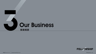 Our Business
事業概要
株式会社フェローシップ Company Deck 2026 Ver1.0 ©Fellowship Co., Ltd.
 