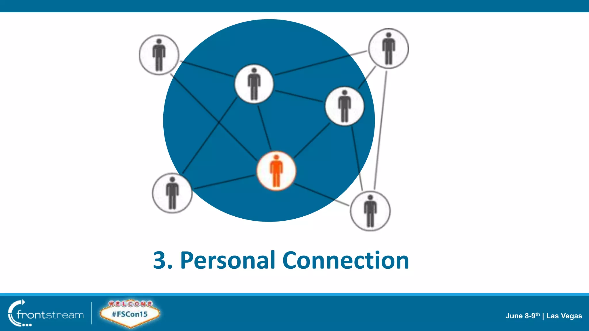 June 8-9th | Las Vegas
3. Personal Connection
 