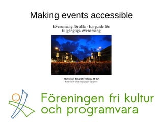Making events accessible 