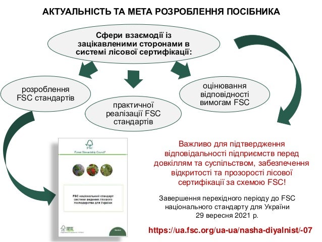 Про посібник «Лісова сертифікація за вимогами FSC® національного стандарту для України: можливості для зацікавлених сторін»: структура, зміст  Slide 3