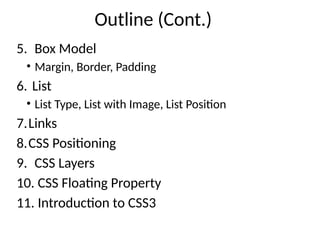 Full Stack Development-CSS((Introduction to CSS) | PPTX