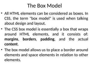 Full Stack Development-CSS((Introduction to CSS) | PPTX
