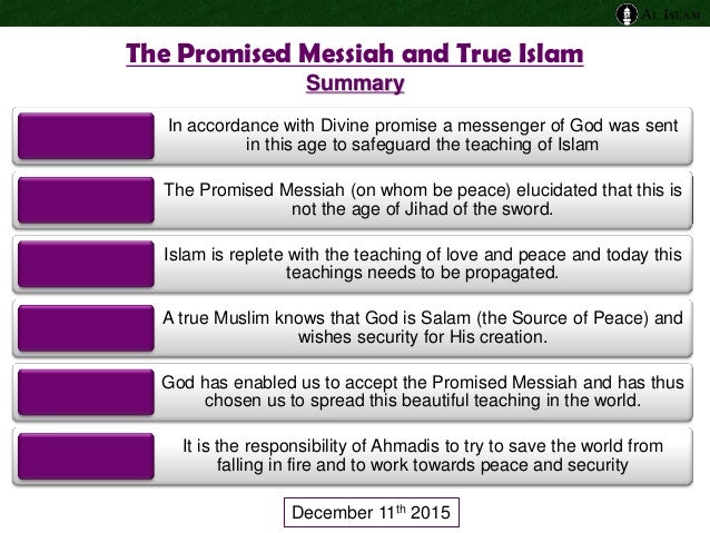 The Promised Messiah And True Islam