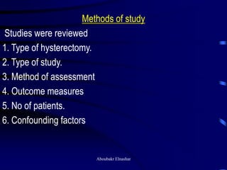 SEXUAL FUNCTION AFTER HYSTERECTOMY | PDF