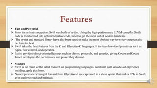 Swift programming language | PPTX