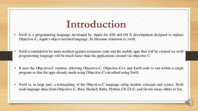 Swift programming language