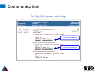Communication
Task Notifications on Home Page
 