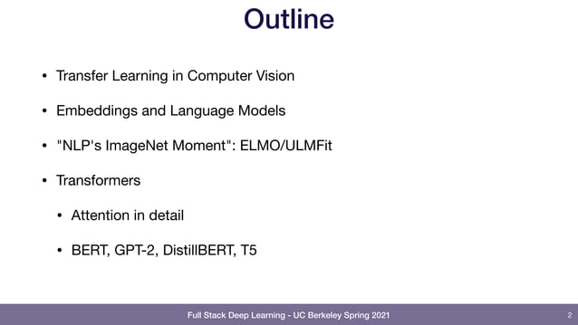 Lecture 4: Transformers (Full Stack Deep Learning - Spring 2021) | PDF ...
