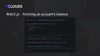Web3.js - fetching an account’s balance
 